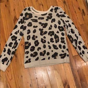 LOFT Leopard Jacquard Sweater